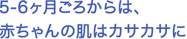 5-6ヶ月ごろからは、赤ちゃんの肌はカサカサに